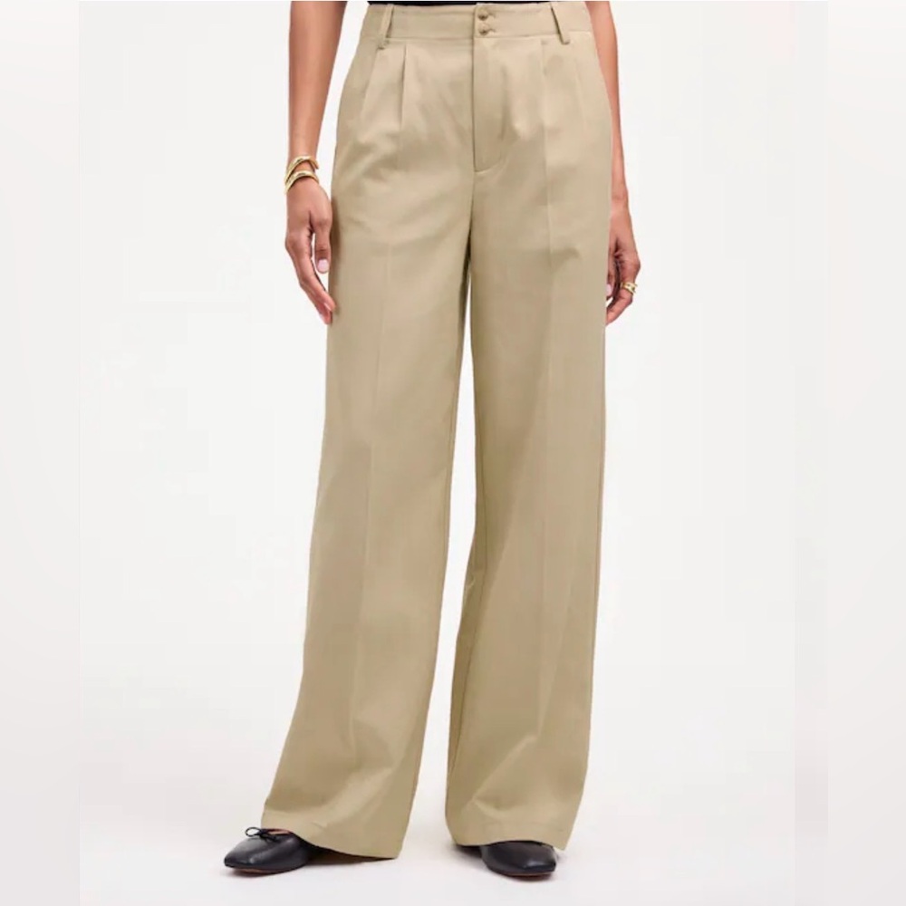 NWT Madewell The Petite Harlow Wide-Leg Pant in Drapey Twill